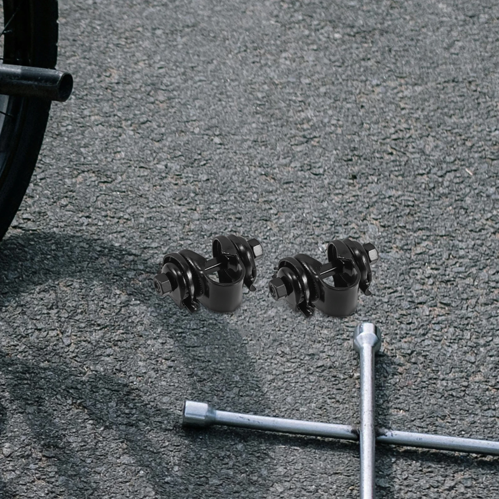 

2pcs Bicycle Seat Adapter Clamp For Mountain Folding Bikes Durable Compact Design Easy Installation Comfort Ride Fatigue