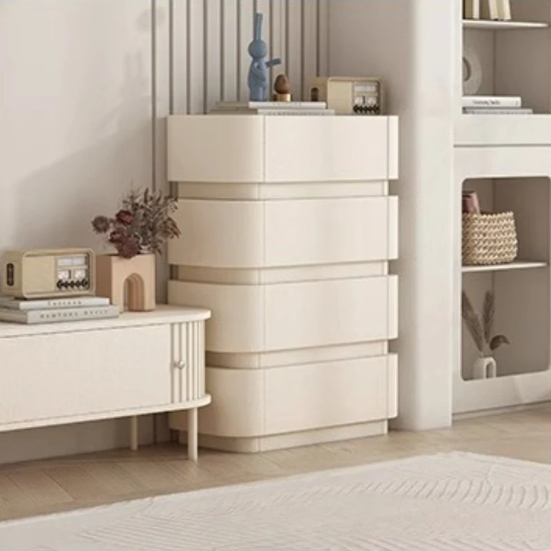 

French Cream Wind Five Drawer Storage Cabinet Locker Storage Locker Dresser Living Room Cabinets Display Cabinet Furniture