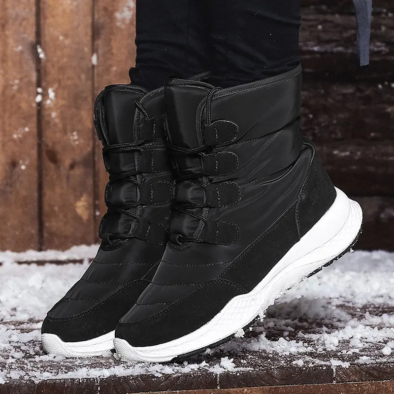 

2023 Women Boots Winter White Snow Boot Short Style Water-resistance Upper Non-slip Quality Plush Black Botas Mujer Invierno