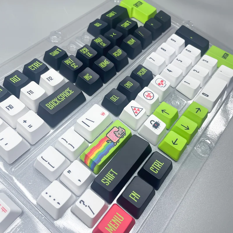 Imagem -03 - Computador Vírus Tema Handle Keycaps Teclado Mecânico Personalizado Dye-sublimation Pbt Coreano Oem Xda Aula F87 Gx87 60