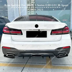 Rear Bumper Diffuser Lip For BMW 5 Series G30 G31 LCI M-Sport 520i 525i 530i 540i 2018-2023 Lower Splitter Protector Accessories