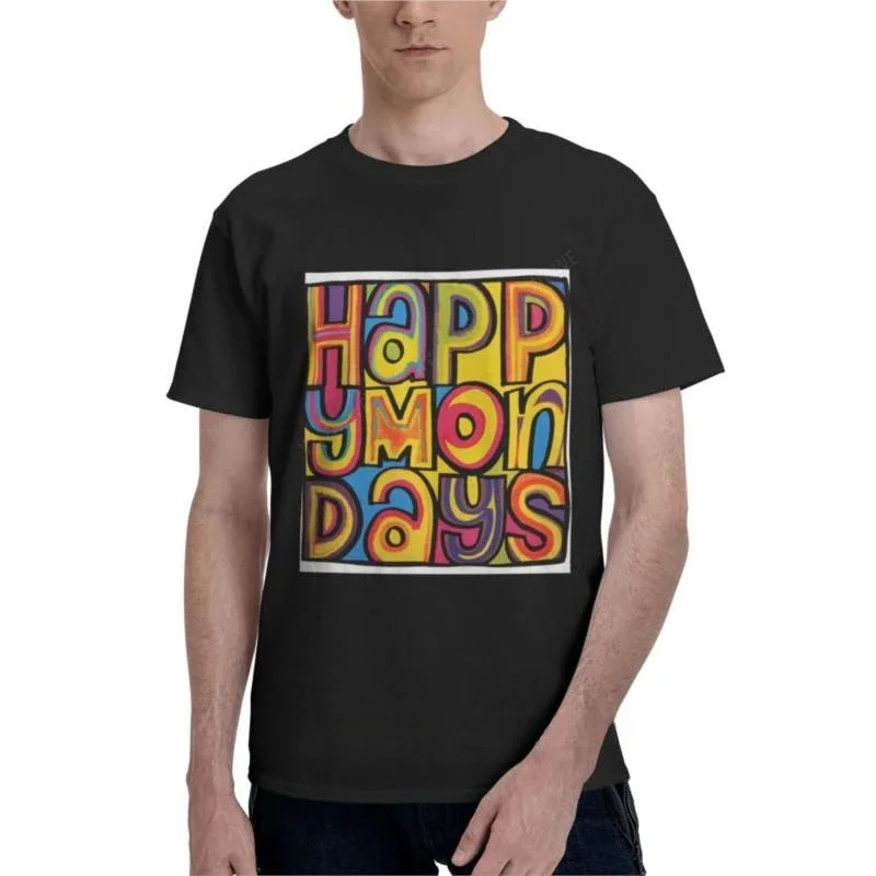 Happy Mondays Essential T-Shirt mens graphic t-shirts casual stylish tees black summer tops heavyweight Round Neck New Arrival