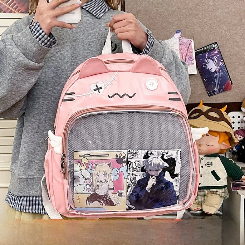 New Youthful Style Double Shoulder Bag Waterproof Polyester  Commuter Backpack  And Travel Theme Popular among Students