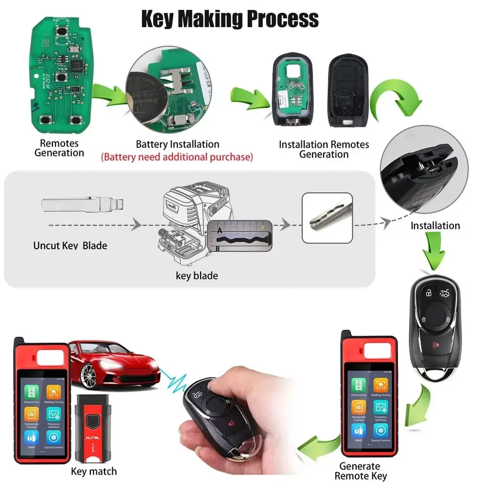 AUTEL IKEY Universal Smart Key IKEYOL004AL IKEYOL005AL 4/5 Buttons 315MHz /433MHz for Autel Smart Key for KM100 IM508 IM608