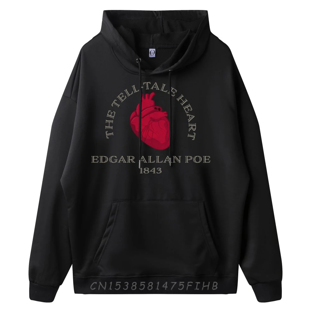 The Tell Tale Heart Edgar Allan Poe Hiphop Streetwear High Quality Group Christmas Sweater Man Hooded Shirt