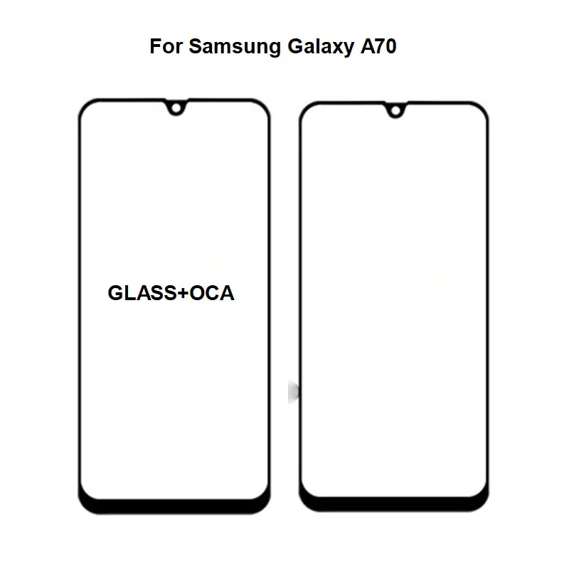 Outer Lens For Samsung Galaxy A70 Front Glass Touch Screen Panel LCD Display With OCA Glue  SM-A908 5G High Quality