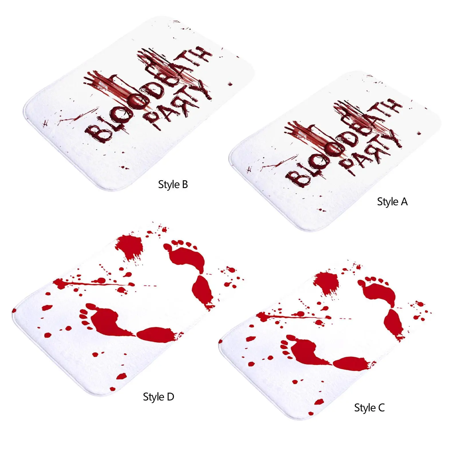 Halloween Bloody Bathroom Rug Home Decor Soft Bedroom Rug Absorbent Bath Mat