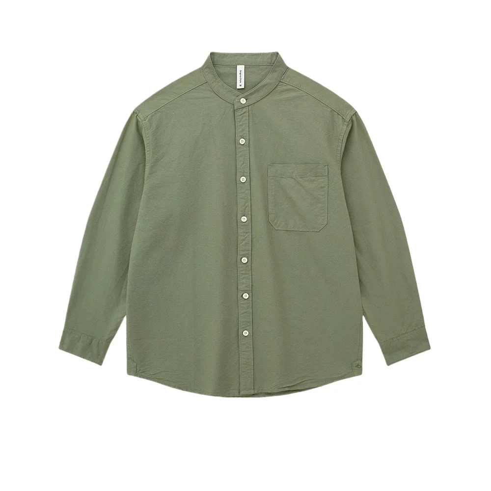

2026 New Cotton Long Sleeve Shirt for Men Solid Fashion Loose Large Size Men's Clothing