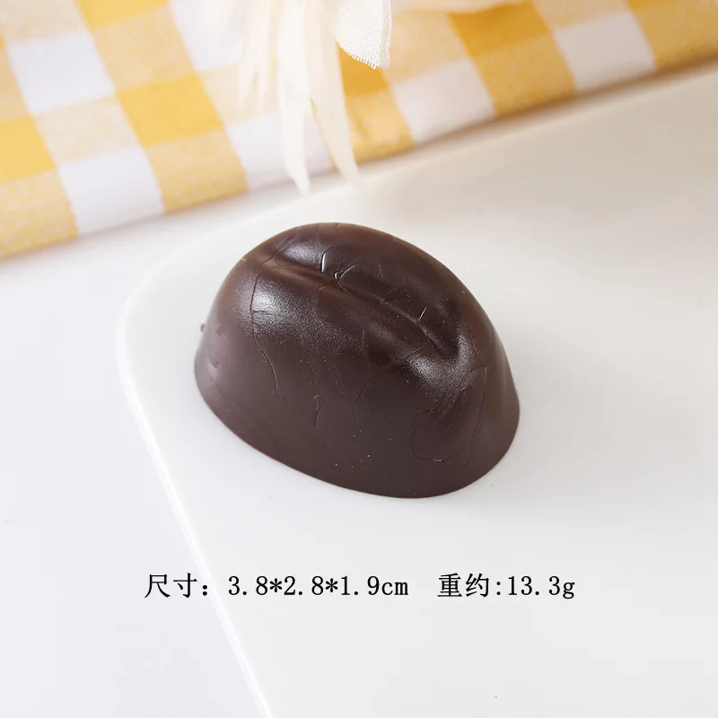 Simulierte reine schwarze Schokolade, Haselnuss, Weiß, Braun, Rumgeschmack, Dessertladen, Bäckerei, Café-Display, gefälschte Lebensmittel 8 Stück/Set – Detail 15