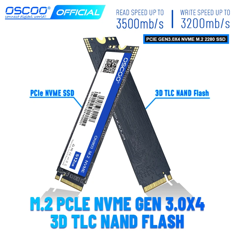 OSCOO M2 SSD NVMe 256GB 512GB 1TB 128GB M.2 2280 PCIe SSD Internal Solid State Drive for Laptop Desktop SSD Drive