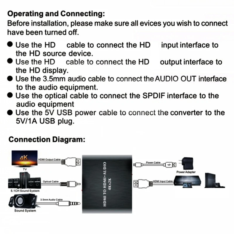 Conmutador bidireccional Manual 4K x 2k 2x1 1x2 HDTV, HDCP compatible con 4K Ultra 1080P para proyector