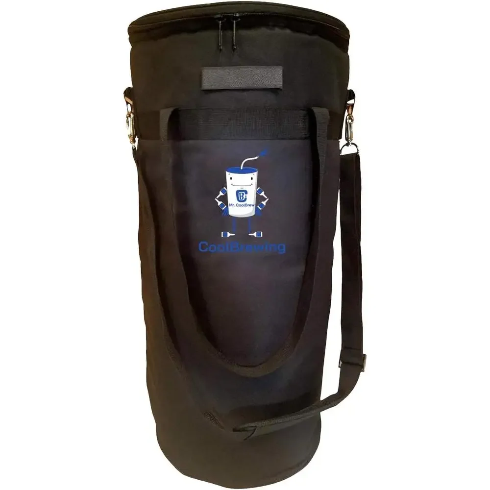 5 Gallon Keg Cooler Corny Home Brew Transport Insulated Beer Carrier Improved Version with Straps Tap Holder Picnic Outdoor