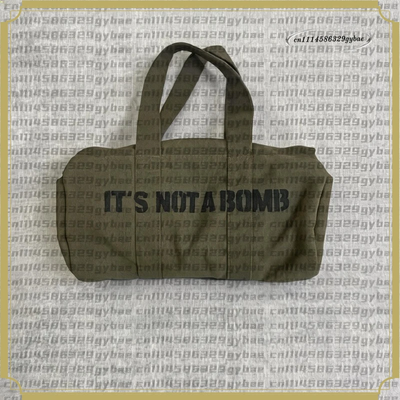 2026 Unisex Retro Canvas Slogan Print Crossbody Purse Arirang Tour IT'S NOT A BOMM Fan Merch Hand Bag