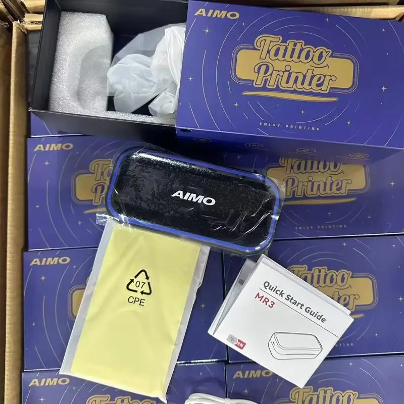 AIMO MR3 Mini Wireless Thermal Tattoo Stencil Printer Machine With 30Pcs Tattoo Transfer Paper For Tattoo Artists