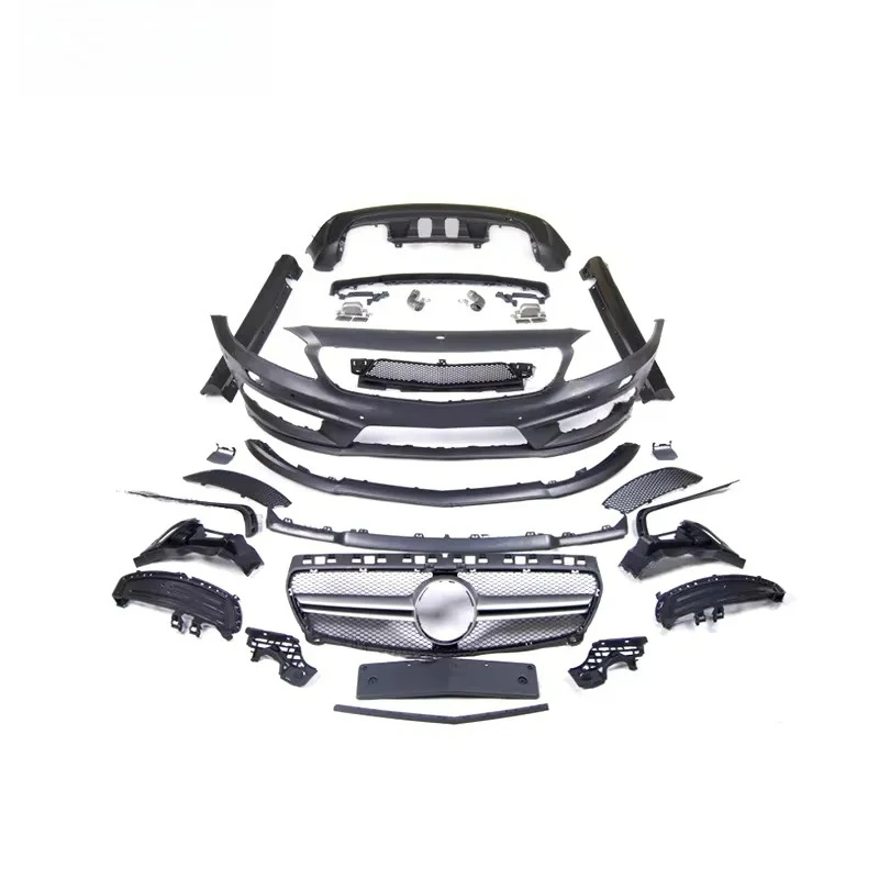 

W176 A-Class Upgrade A45 Style Full Body Kit Bumpers, Front Grille and Exhaust Tips