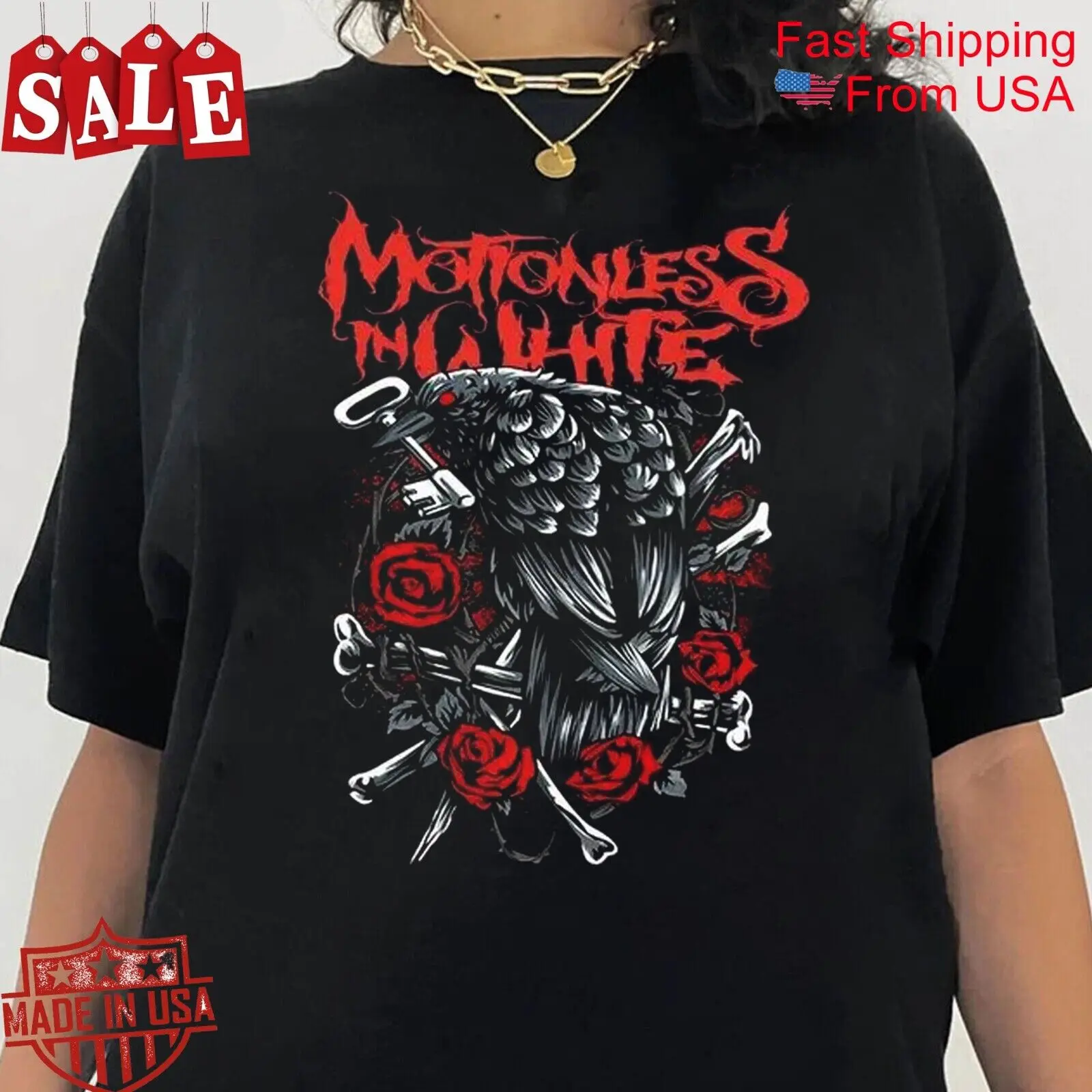 Motionless In White Raven Gatekeeper For Fans All Size T Shirt 1RT1812