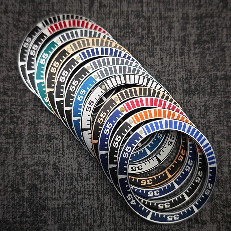 41MM Watch Bezel Inserts Aluminum Sloping Bezel Inserts Fits Samurai Series PROSPEX SRPB55K1 Watch Case Men's Watch Mod Parts