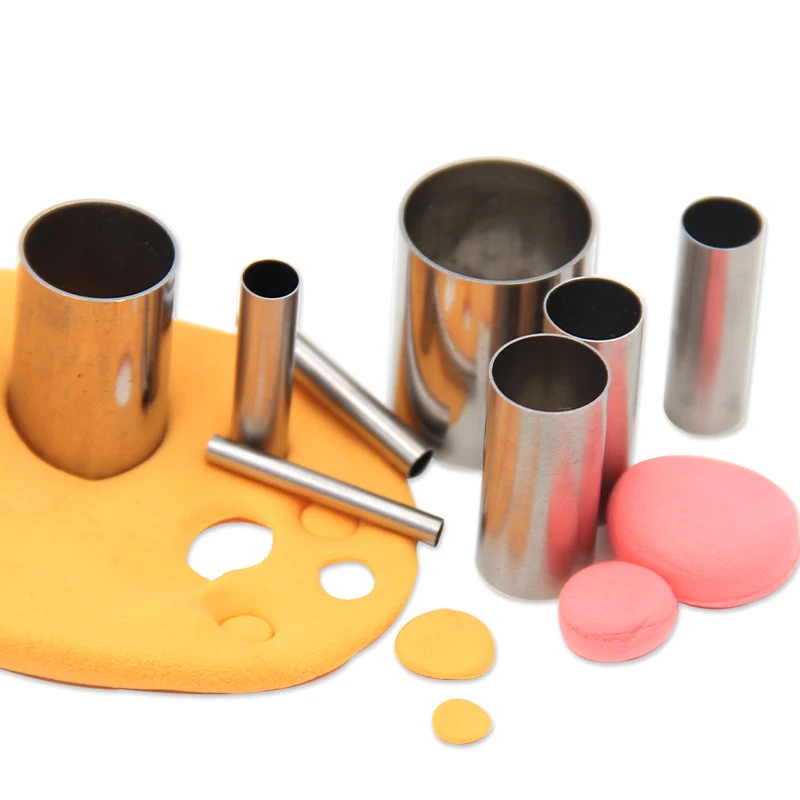 7/8pcs Hollow Round Cutter Pottery Tools Polymer Clay Tools Clay Extruder with Organizing Box Carving Modeling Tool