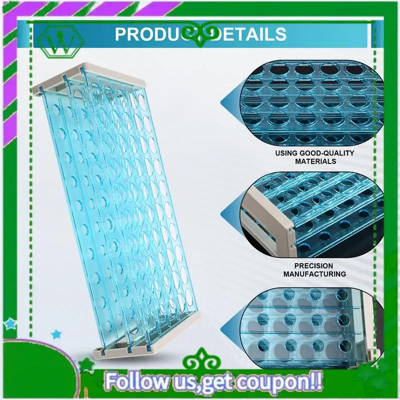 Zuverlässige 3PCS 18Mm 50-Well Ablage Labor Rohr Racks Reagenzglas Racks Zentrifuge Rohr Racks