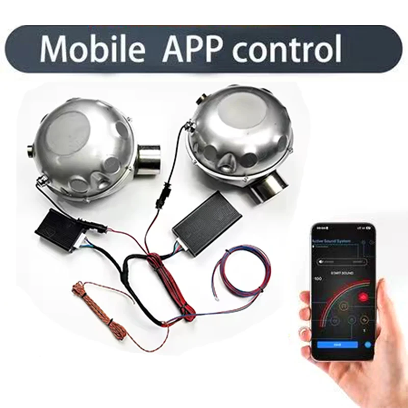 Universal Stainless Steel Electronic Active Exhaust Sound Booster Pro Smartphone-Controlled Audi Car Exhaust System Muffler Tip