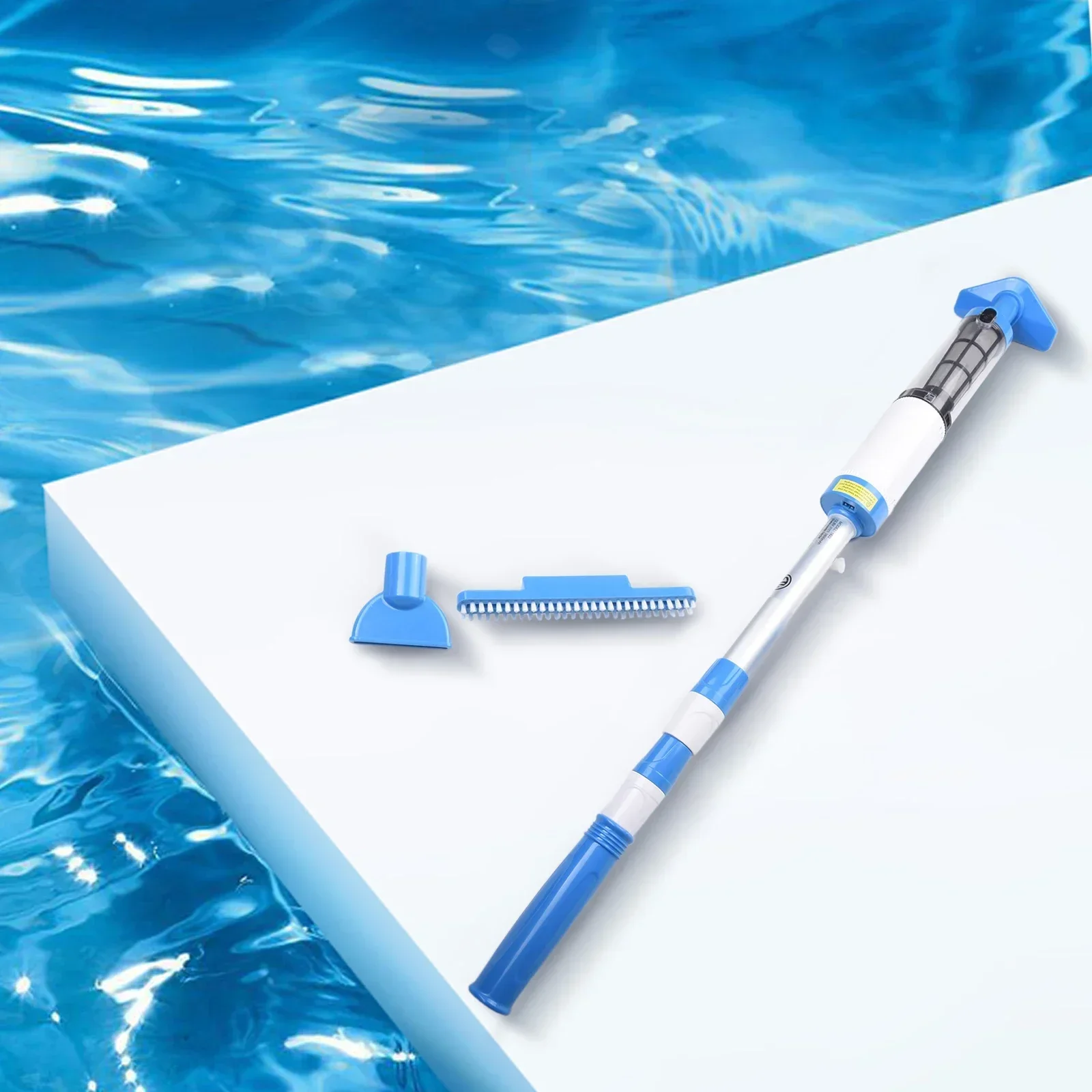 Pool Vacuum Rechargeable Vacuum Cleaner Handle Motor Roller Bristle Aluminum Tube For Spas Hot Tubs Small Pools