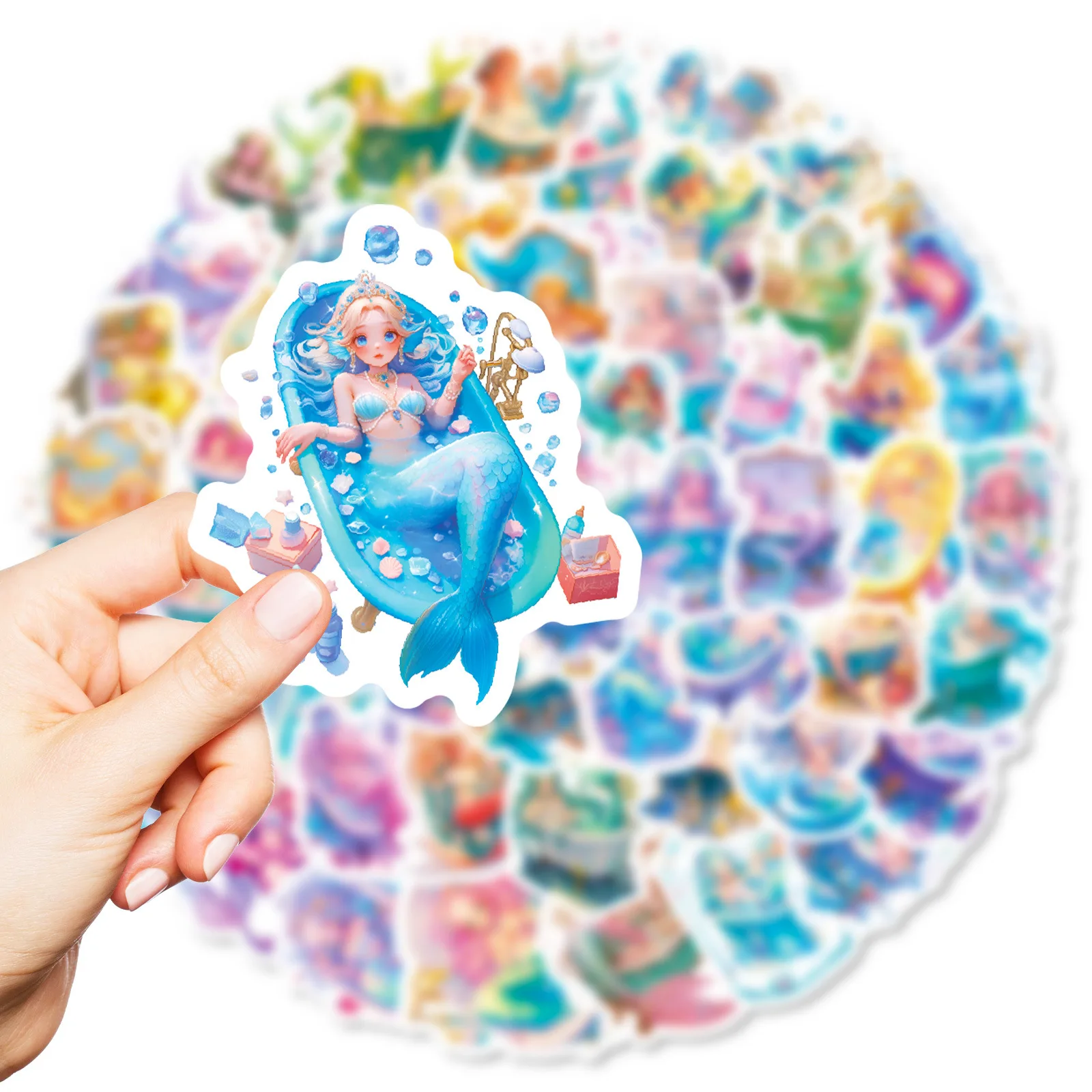 10/30/50PCS Cartoon Dream Mermaid Bathtub Sticker Suitcase Scrapbooking Phone Laptop Stationery Kid Toy Sticker