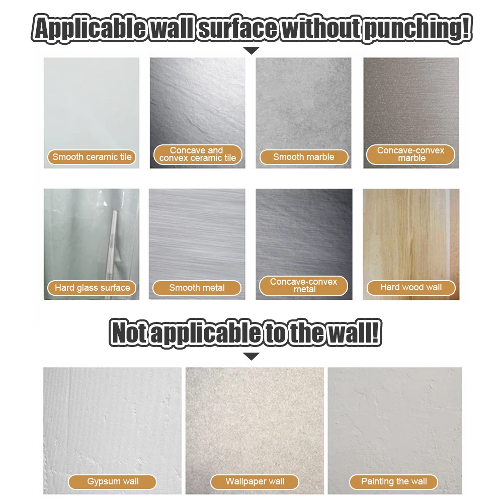 Crochet adhésif de type J, pour la finition murale, crochet en acier inoxydable, matériel sans poinçon, crochet d\'étagère pour salle de bains, outil