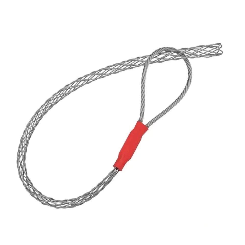 Galvanized Metal Cable Pulling Socks Steel Mesh Anti-Slip Design Mesh Puller Flexible Eye Multi-size Pipe Conduit Puller