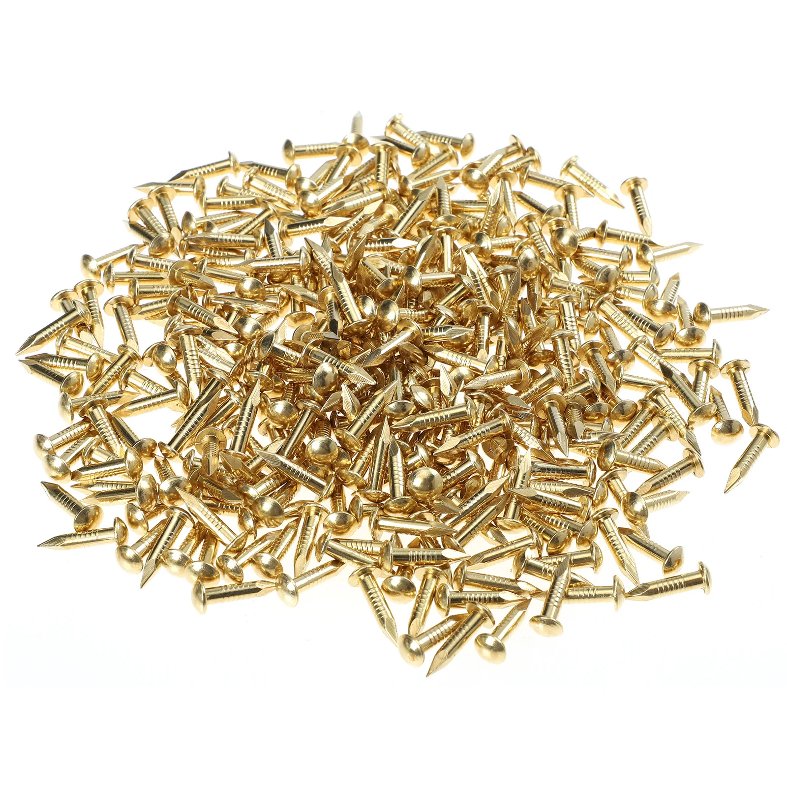 

285pcs Round Head Copper Nails Pure Brass Furniture Hardware Assortment Kit for Woodworking Miniature Models Durable High