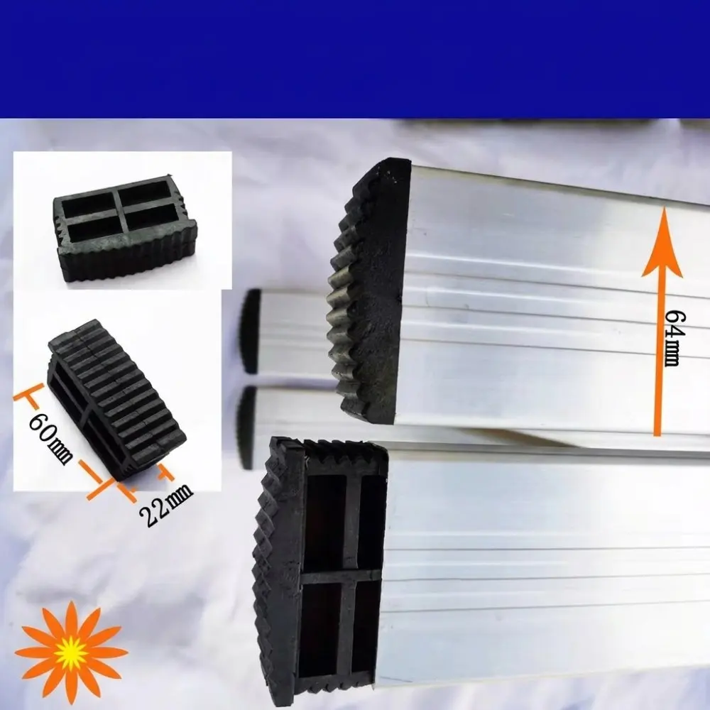 Durable Rubber Ladder Base Feet Anti Slip Protective Stopper Replacement Mat For Industry And Home Step Ladders
