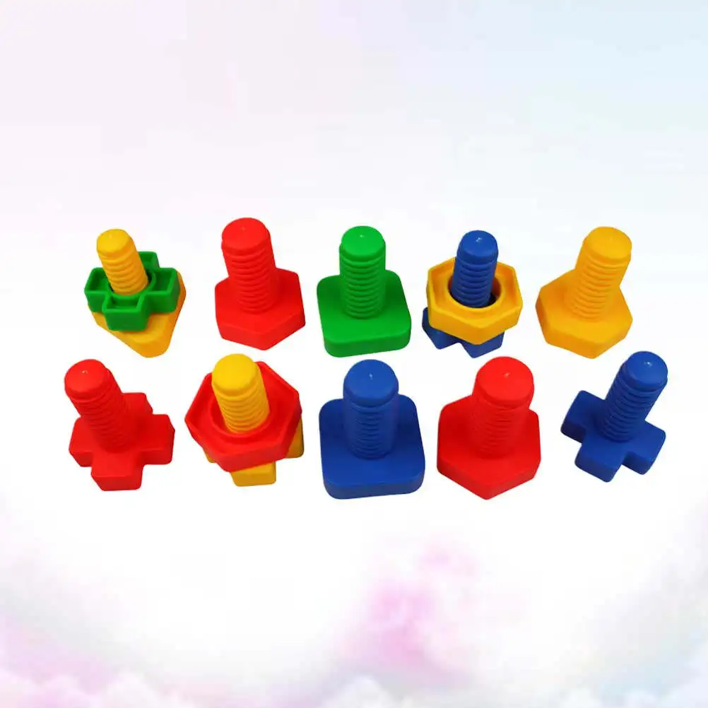 

Funny Educational Screw Match Stacking Blocks for Kids Creative Thinking Hand Eye Coordination Early Skill Building
