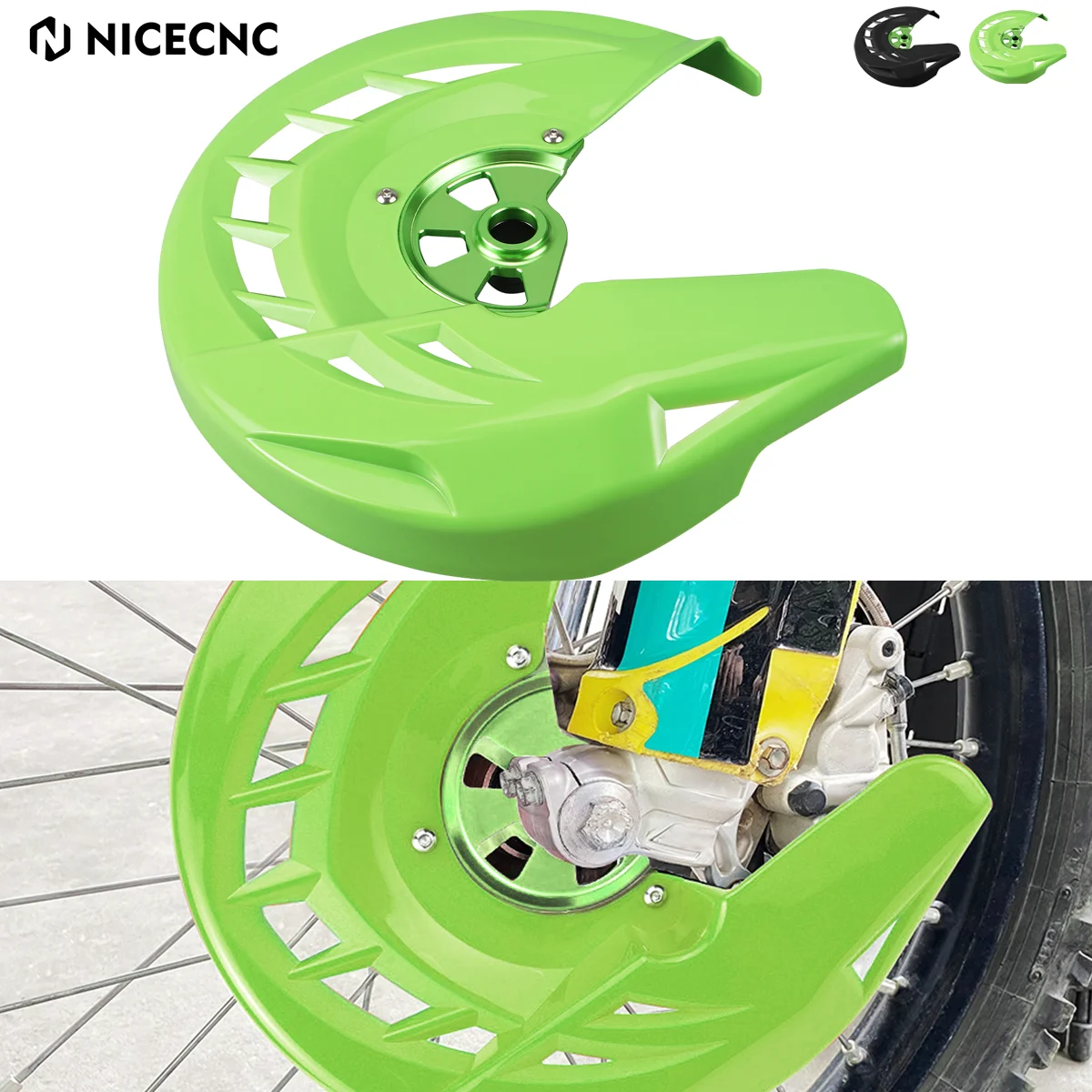 

NICECNC For Kawasaki KX450F 2006-2018 KX250F 2019 KLX450R 2008-2015 KX 125 250 2006-2008 KX KXF KLX Front Brake Disc Guard Cover