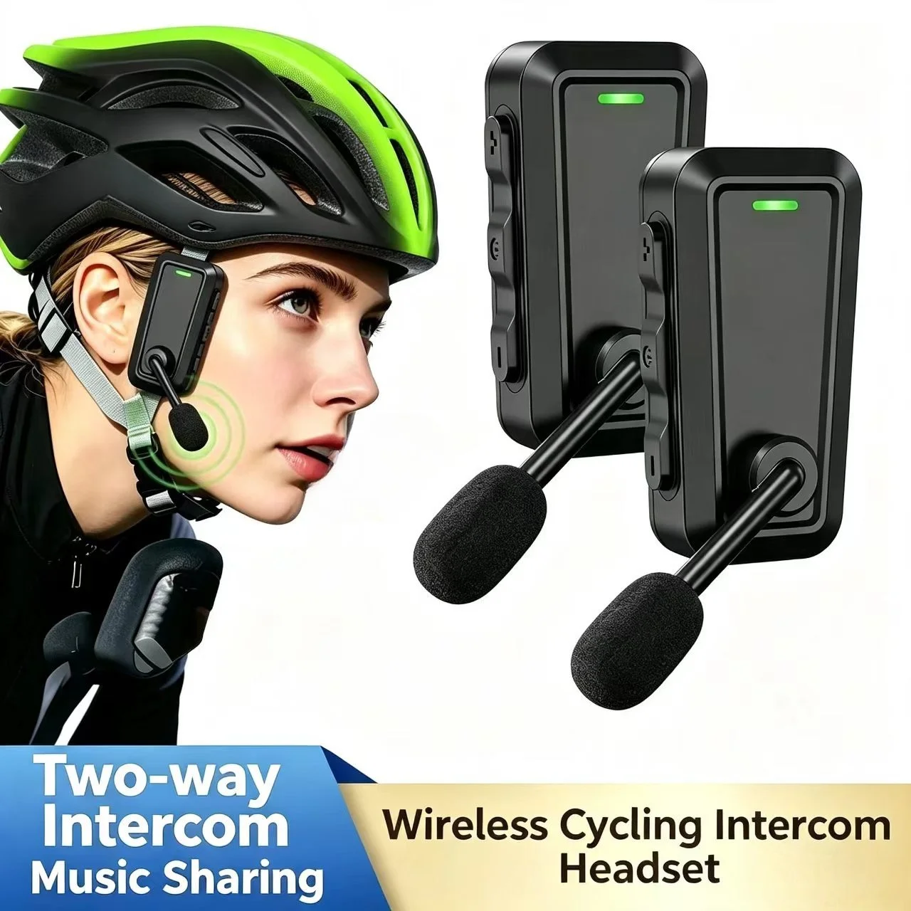 Outdoor Cycling MountainBike Waterproof NoiseReduction Bluetooth Music Sharing Earphones Ski Climbing Helmet Intercom Earphones