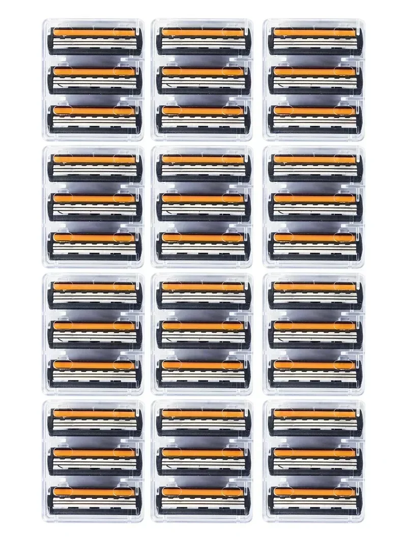 Men And Women Manual Safety Razor Blade 3-Layer Stainless Steel Hair Removal Shaving Blades Replaceable Shaver Head