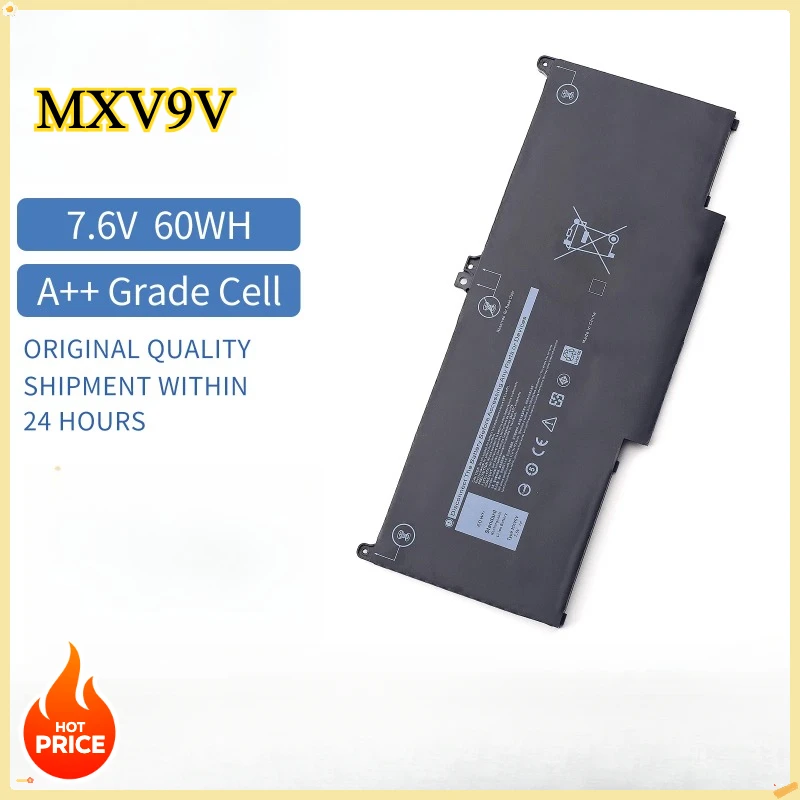 

MXV9V 7500mAh Battery for Dell Latitude 5300 5310 7300 7400 E5300 E5310 E7300 E7400 5300 5310 2-in-1 inspiron 7300/7306 2-in-1