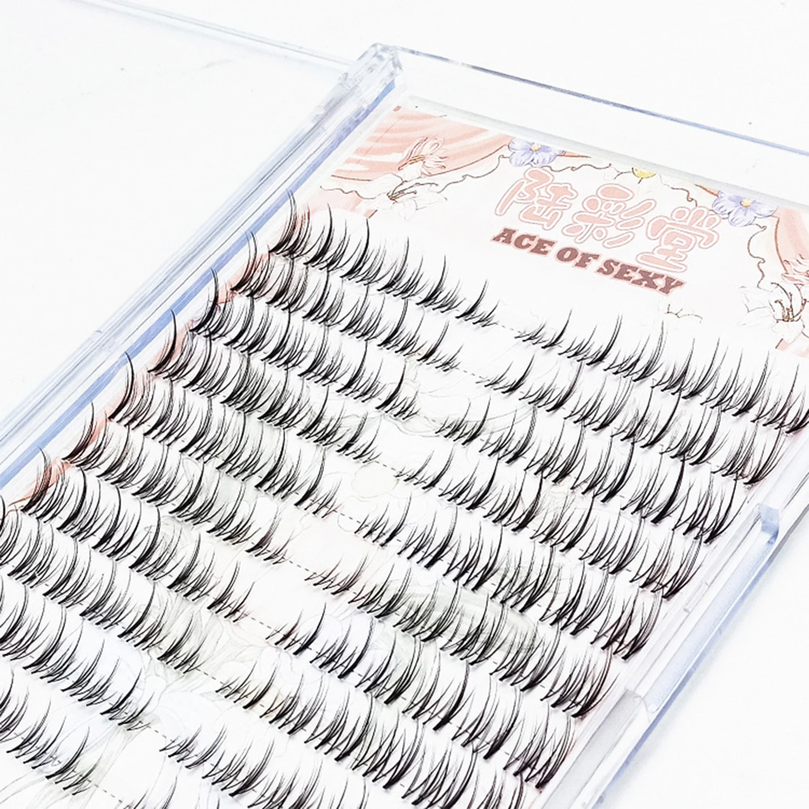 ขนตาปลอม 10 แถวความจุขนาดใหญ่สดใสน้ำหนักเบาเป็นพิเศษต่อขนตา DIY Volum Natural Lash Clusters แต่งหน้าทุกวัน