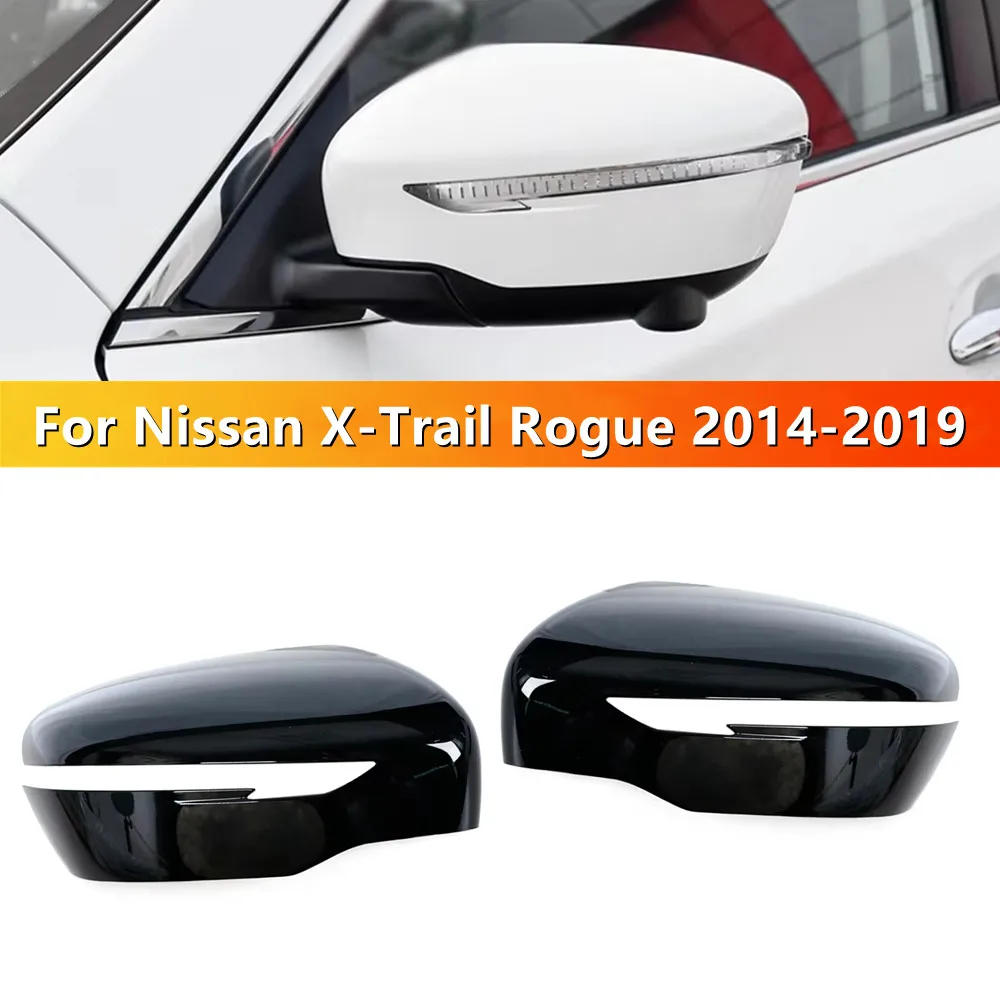 

2PCS For Nissan Qashqai X-Trail Murano Rogue Pathfinder 2015-2019 Car Rearview Side Mirror Cover Wing Door Housing Shell Cap