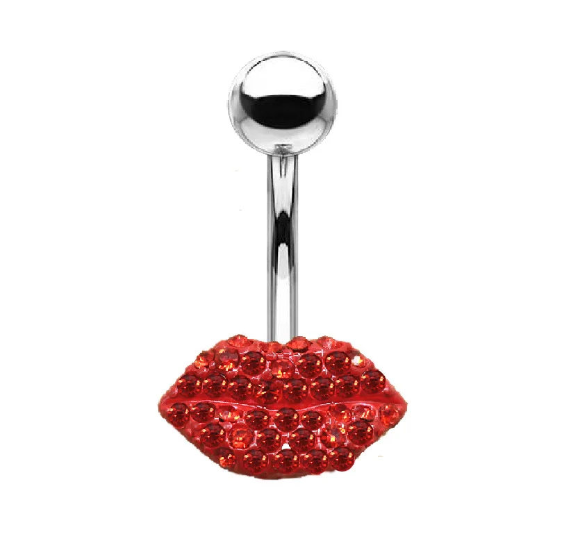 Fringed Zircon Navel Ring Heart Navel Piercing Sexy Maple Leaf Belly Piercing Ombligo Belly Button Rings Nombril Body Jewelry