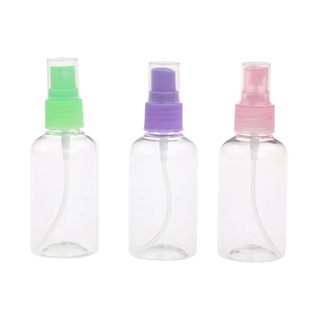 Bouteilles de pulvérisation en plastique à brume Fine, rechargeables, portables, 100ML, pour parfum, maquillage, transparent, vide, PET, anti-fuite