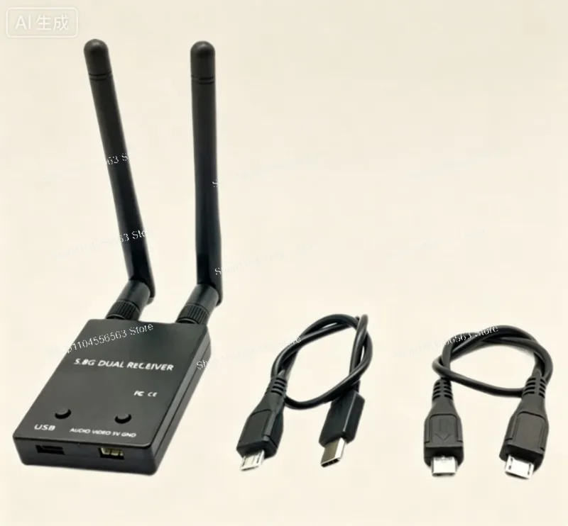 5.8G Dual Receiver OTG FPV Receiver UVC Video Capture for Android Phone VR Glasses Pocket Aerial Photography