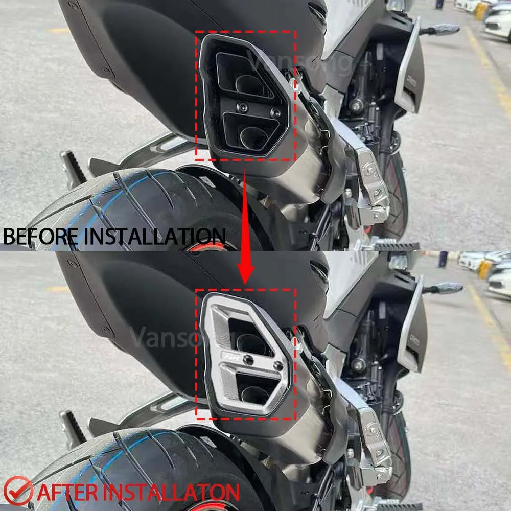 800NK Motorcycle Exhaust Pipe End Decorative Protection Cover For CFMOTO 800NK 800nk 800 NK Aluminum Metal Guard Cap Accessories