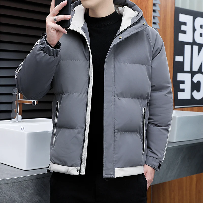 سترة قطنية عالية الجودة للرجال لشتاء 2025 مع سترة قطنية بغطاء للرأس