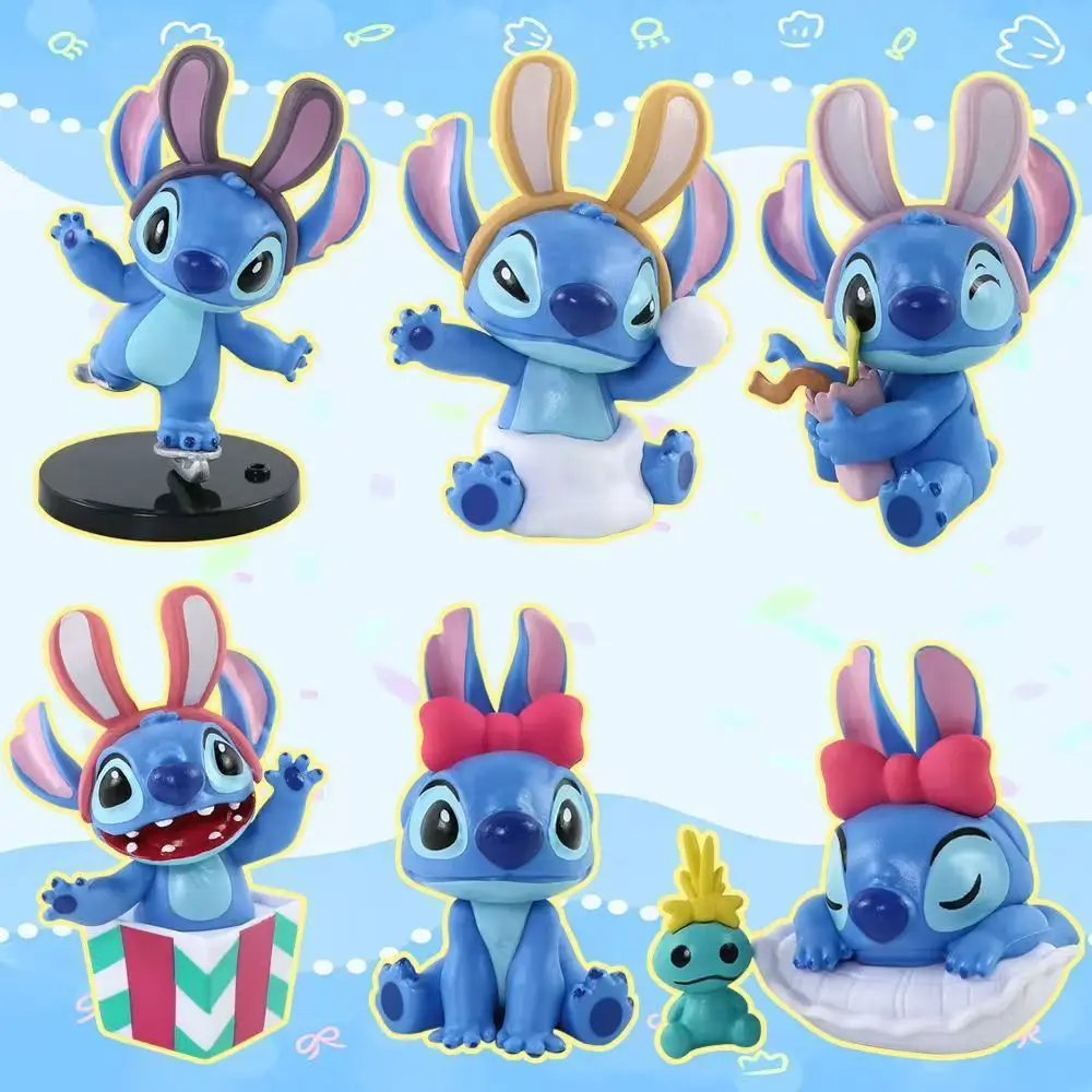 أصيلة مينيسو ديزني ستيتش قصة الشتاء صندوق أعمى تمثال ليلو وستيتش تحصيل هدية 2025