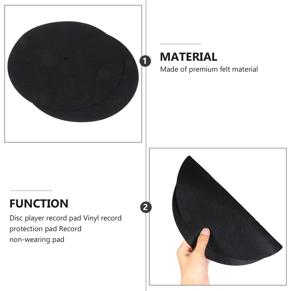 4 шт., защитный коврик для виниловых пластинок, фетровый материал, антистатический коврик для дисков для проигрывателей проигрывателей, защитная накладка для дисков
