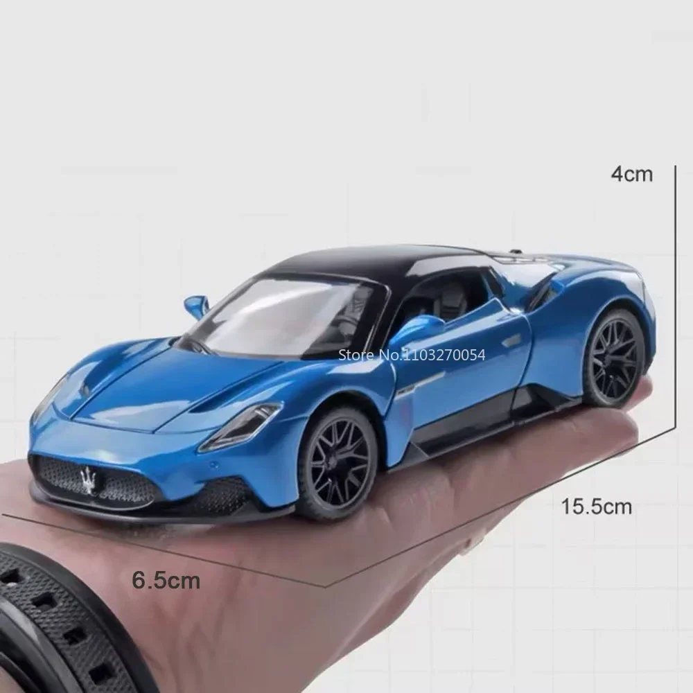 1:32 Maserati MC20 aleación Diecast modelos en miniatura coches de juguete sonido de Metal luz extraíble vehículo juguetes serie niños colección de regalos