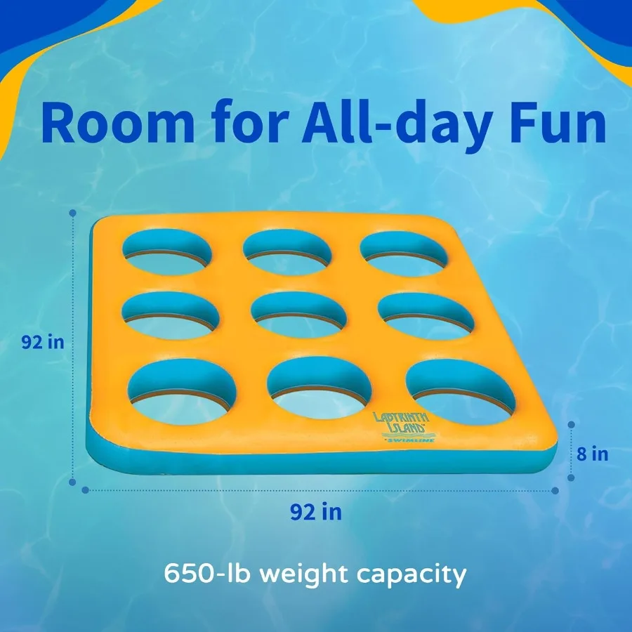 لعبة حمام السباحة القابلة للنفخ على جزيرة المتاهة لتصميم المتاهة الزرقاء الممتعة مع مادة PVC متينة مثالية للعب المائي في الصيف وفي الهواء الطلق