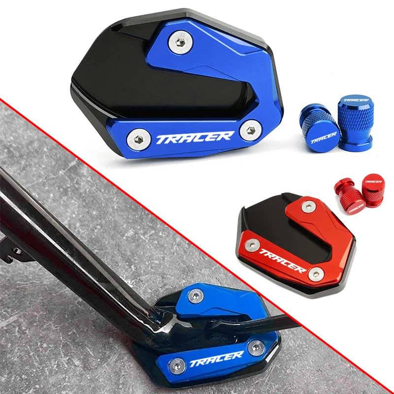 

For Yamaha TRACER 900 /GT MT09 MT-09 2015-2020 (not for 2021) Motorcycle Kickstand Foot Side Stand Enlarger Pad Tire Valve Caps