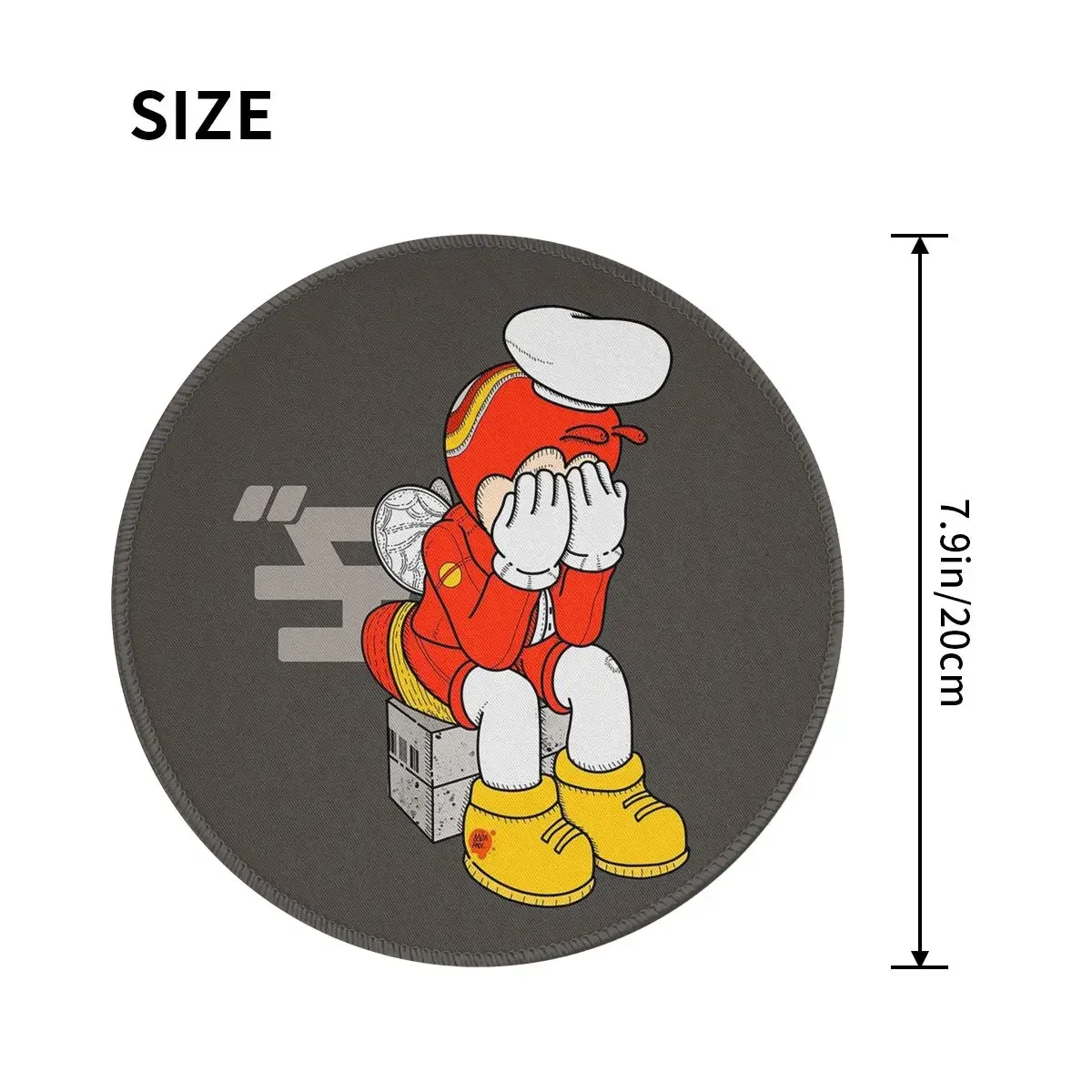 JOLLIBEE SADBOI KAMUSTA KA BIG Round Mouse Pad Computer Keyboard Mouse Mat Gamer PC Desk Mat Office Accessories Table Mats