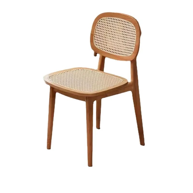 Rattan Outdoor Dining Chairs Banks Wooden Kitchen Nordic Dining Chairs Office Ergonomic Sillas Comedor Home Furniture SR50DC