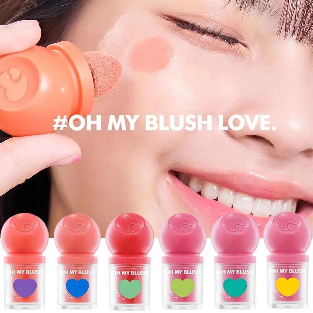 1 ชิ้น Natural Liquid Blush สําหรับ Silky Brightening แต่งหน้าคุณภาพสูง Face Contouring สี Blusher Nude Rouge เครื่องสําอาง H9G9